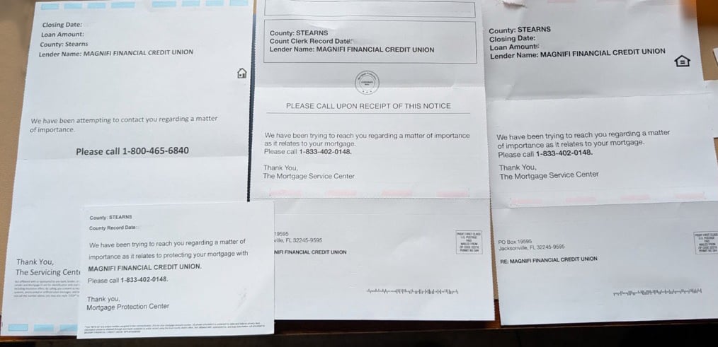 Example image of scam letter circulating.